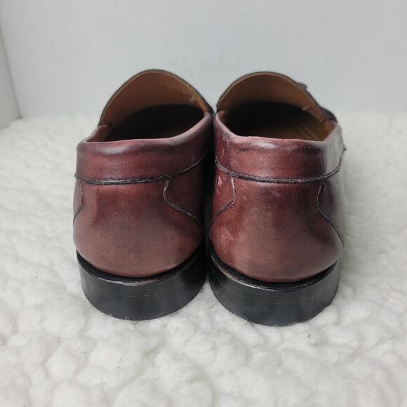 Allen Edmond Schreier Dress Penny  Loafers Men 10 D Brown Leather Tassel 50193 main image 4